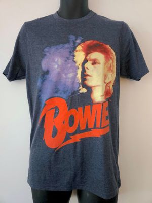 David Bowie (blue / grey) Graphic Tee Men&#39;s Medium T-Shirt