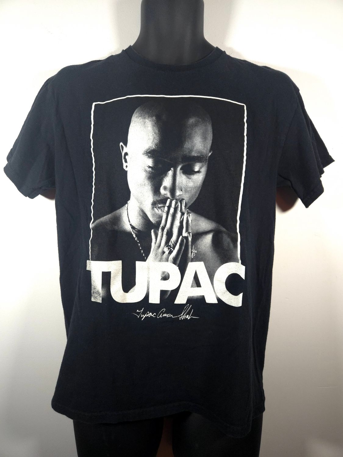 Tupac Rap Music Black Graphic Tee Men&#39;s Small T-Shirt