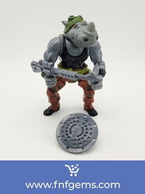 1988 Rocksteady Complete - Teenage Mutant Ninja Turtles (TMNT) Vintage Action Figure