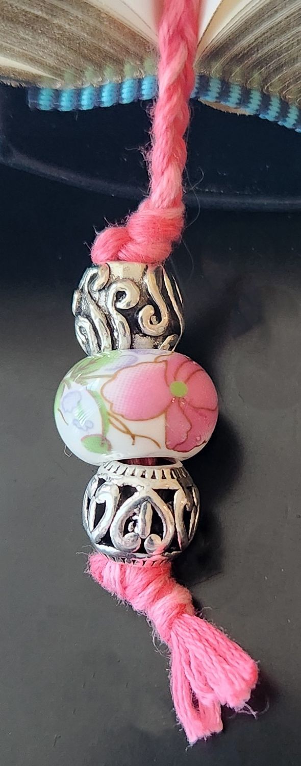 Pink Bead Bookmark
