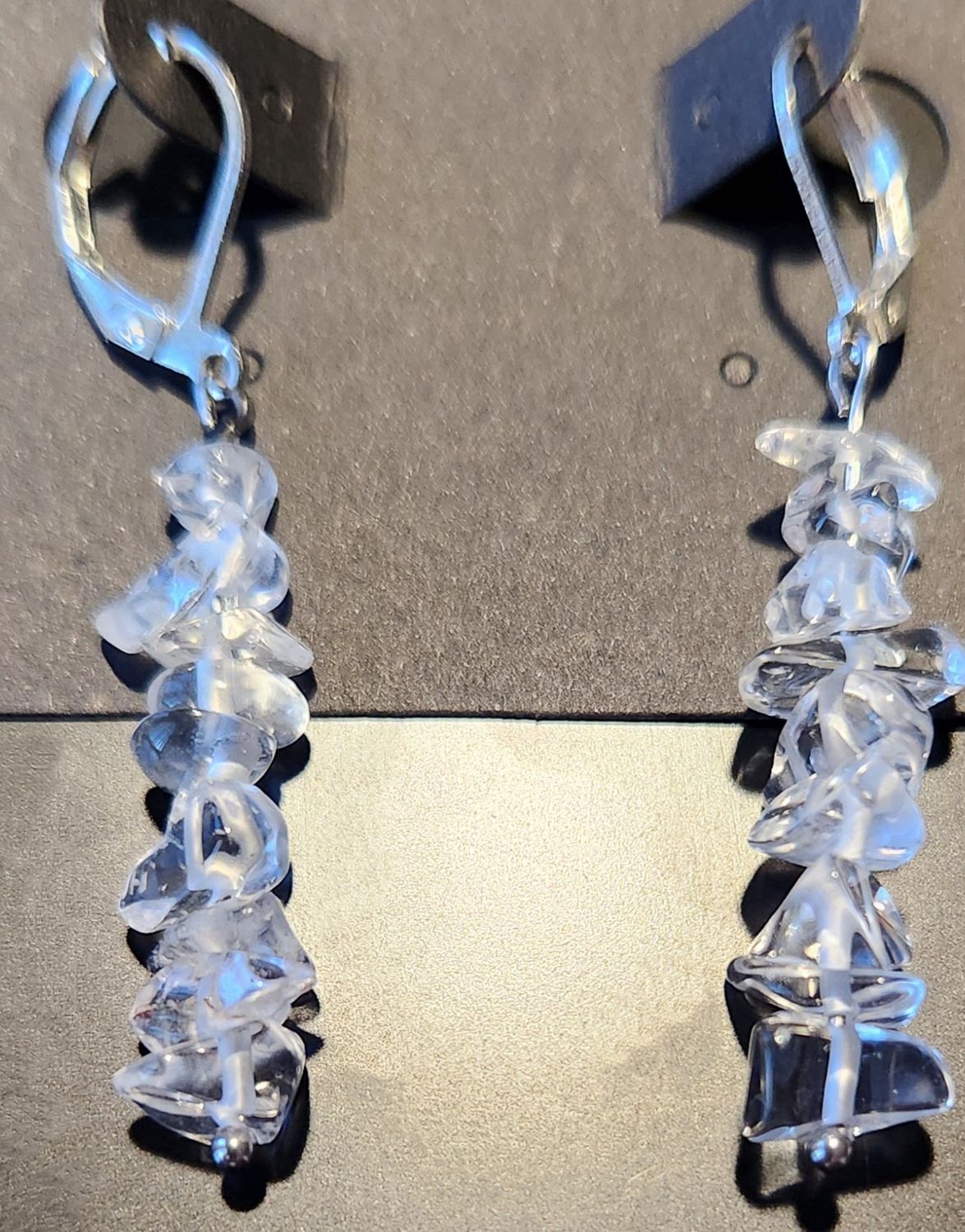 Medium Crystal Chip Earrings