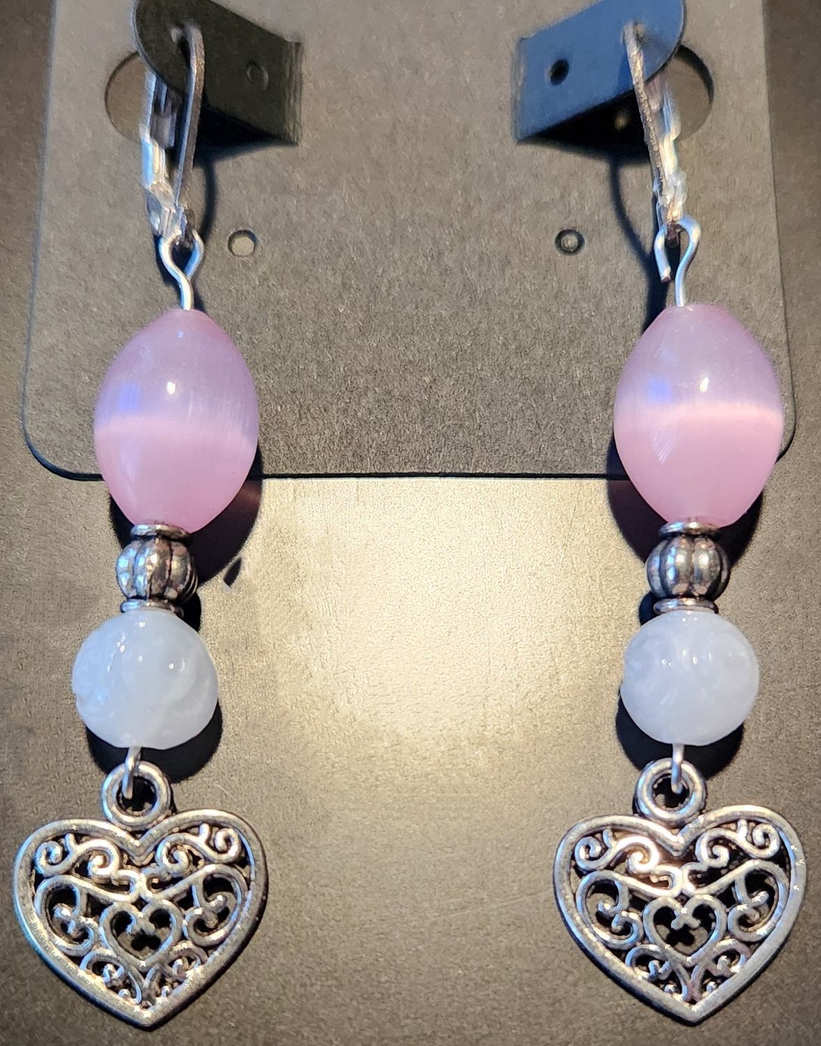 Medium lampwork Earrings with Charms