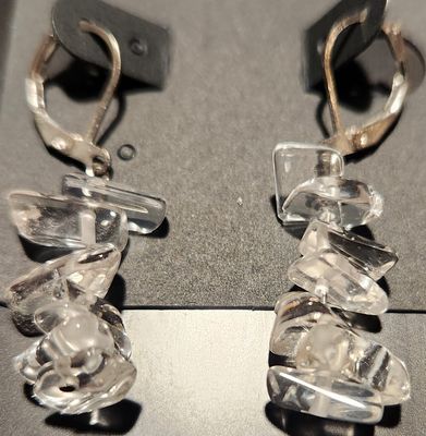 Small Crystal Chip Earrings