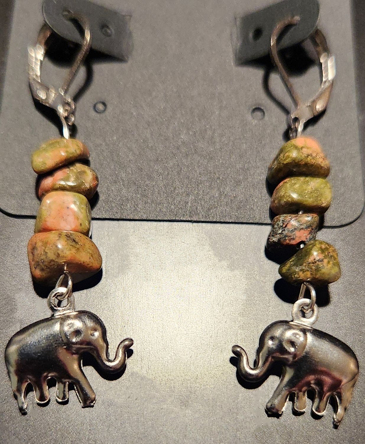 Small  Crystal Chip Earrings with Charms