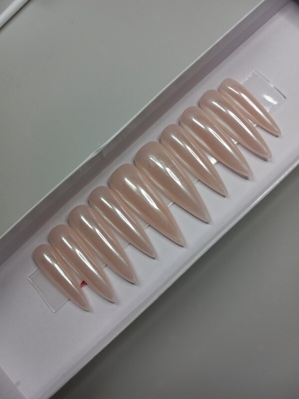 Glazed| Pearl| Chrome| Gel Press On Nails