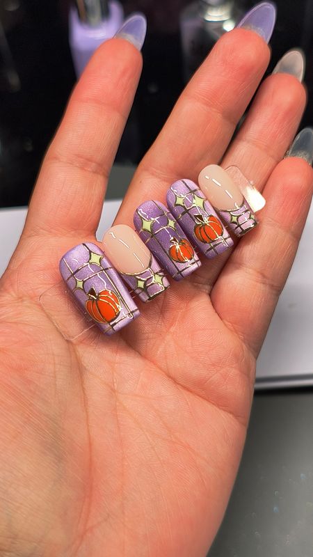 Enchanted Nightfall| Cat Eye| Stained Glass| Gel Press ons