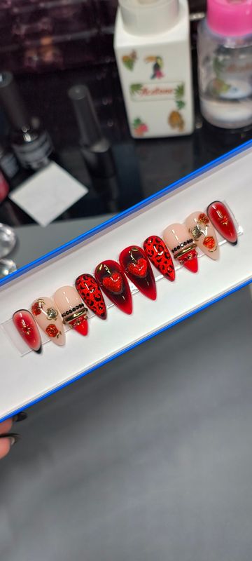 Red| Black| Cat Eye| 3D Bangle| Cherry| Dark Valentine| Gel Press ons