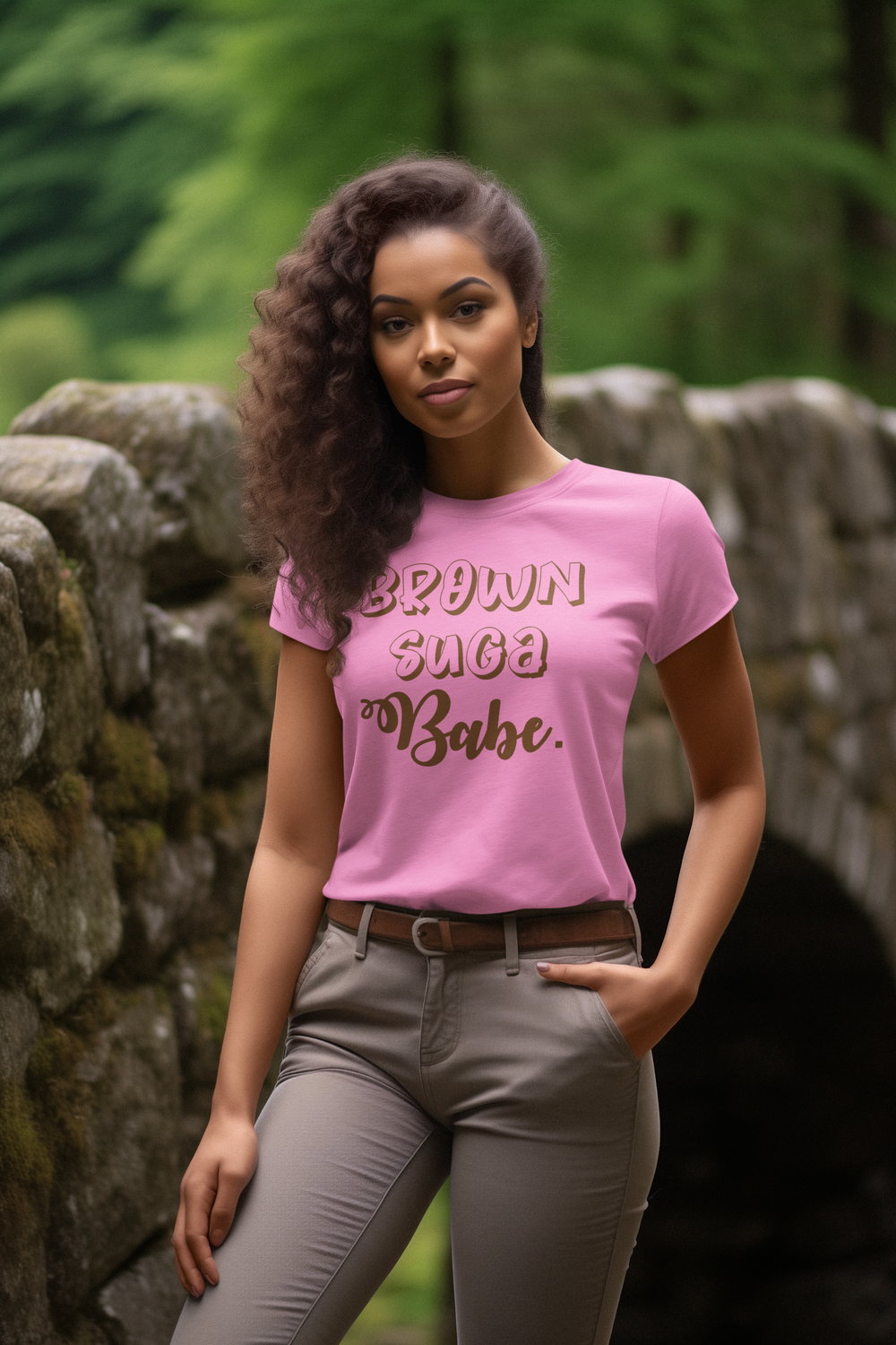 BROWN SUGA BABE  SOFTSTYLE T-SHIRT