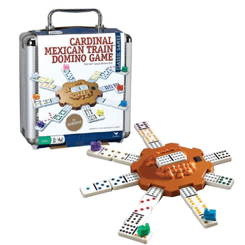 MEXICAN TRAIN DOMINOES w/CASE