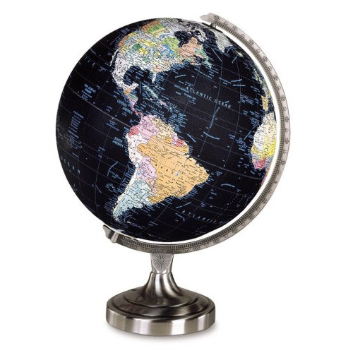 ORION 12&quot; ILLUMINATED BLACK WORLD DESK GLOBE