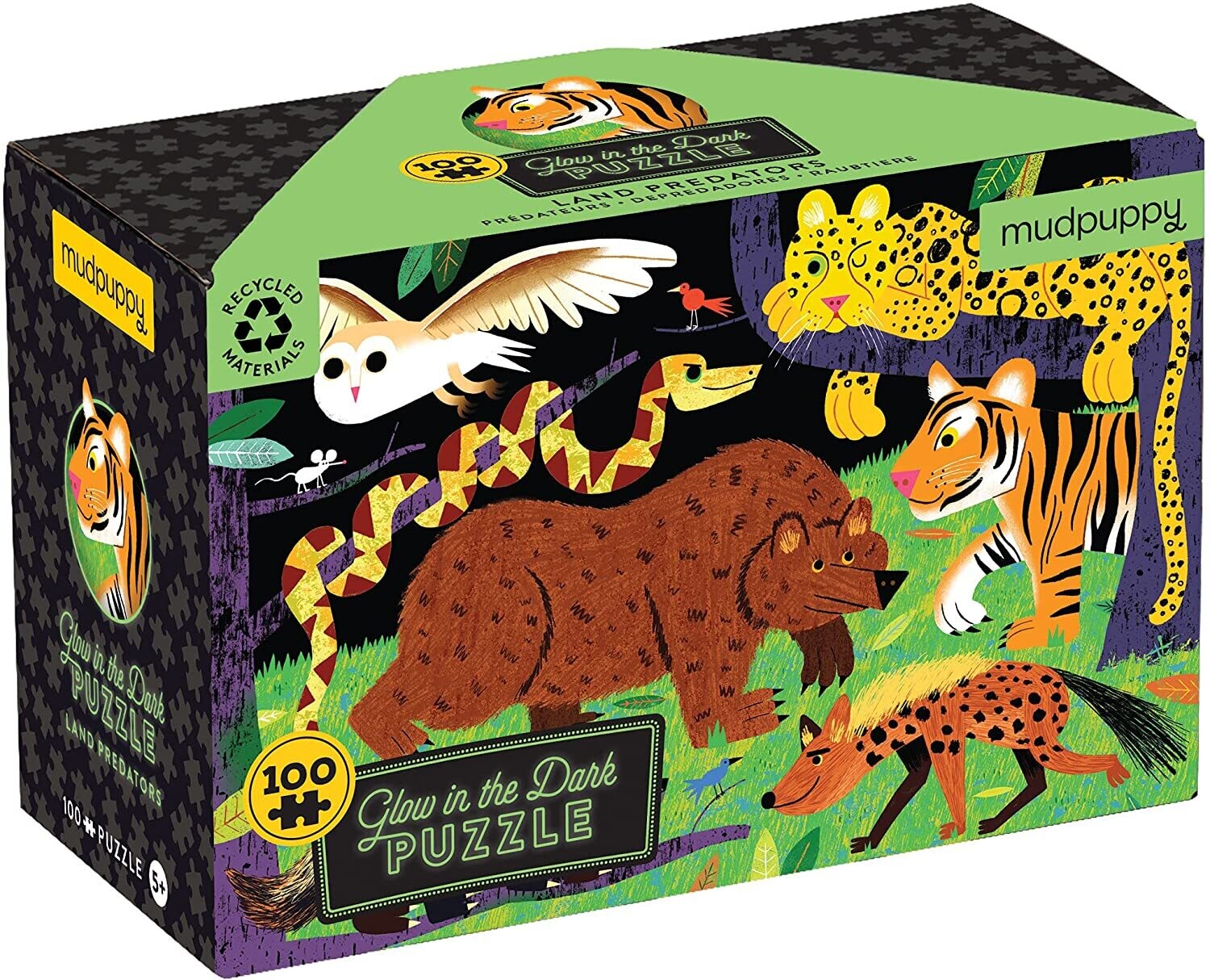 LAND PREDATORS GLOW IN THE DARK PUZZLE