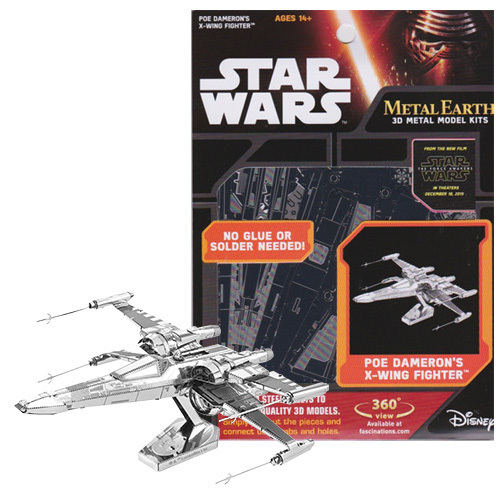 METAL EARTH 3D MODEL: STAR WARS POE DAMERON&#39;S X-WING