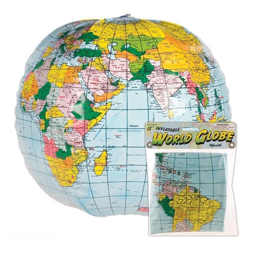 12&quot; INFLATABLE GLOBE BLUE