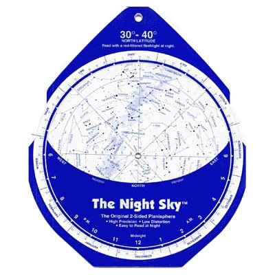 PLANISPHERE (NORTHERN HEMISPHERE, 30-40 LATITUDE)