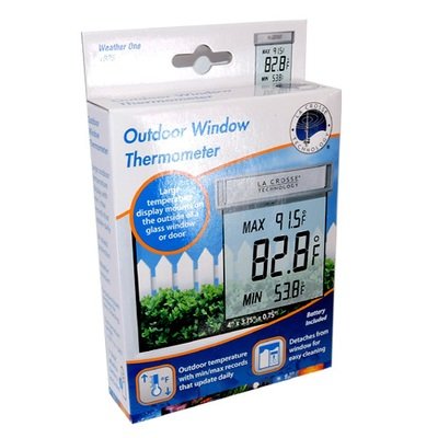 LACROSSE OUTDOOR WINDOW THERMOMETER WS-1025