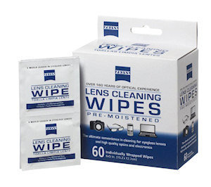 ZEISS PRE_MOISTENED LENS WIPES 60 COUNT