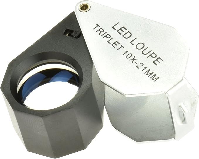 10x TRIPLET ILLUMINATED LOUPE w/ CASE