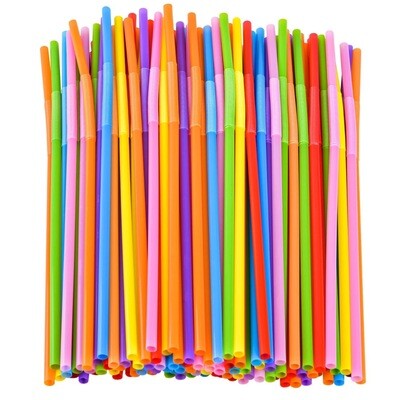 100 Plastic Straws