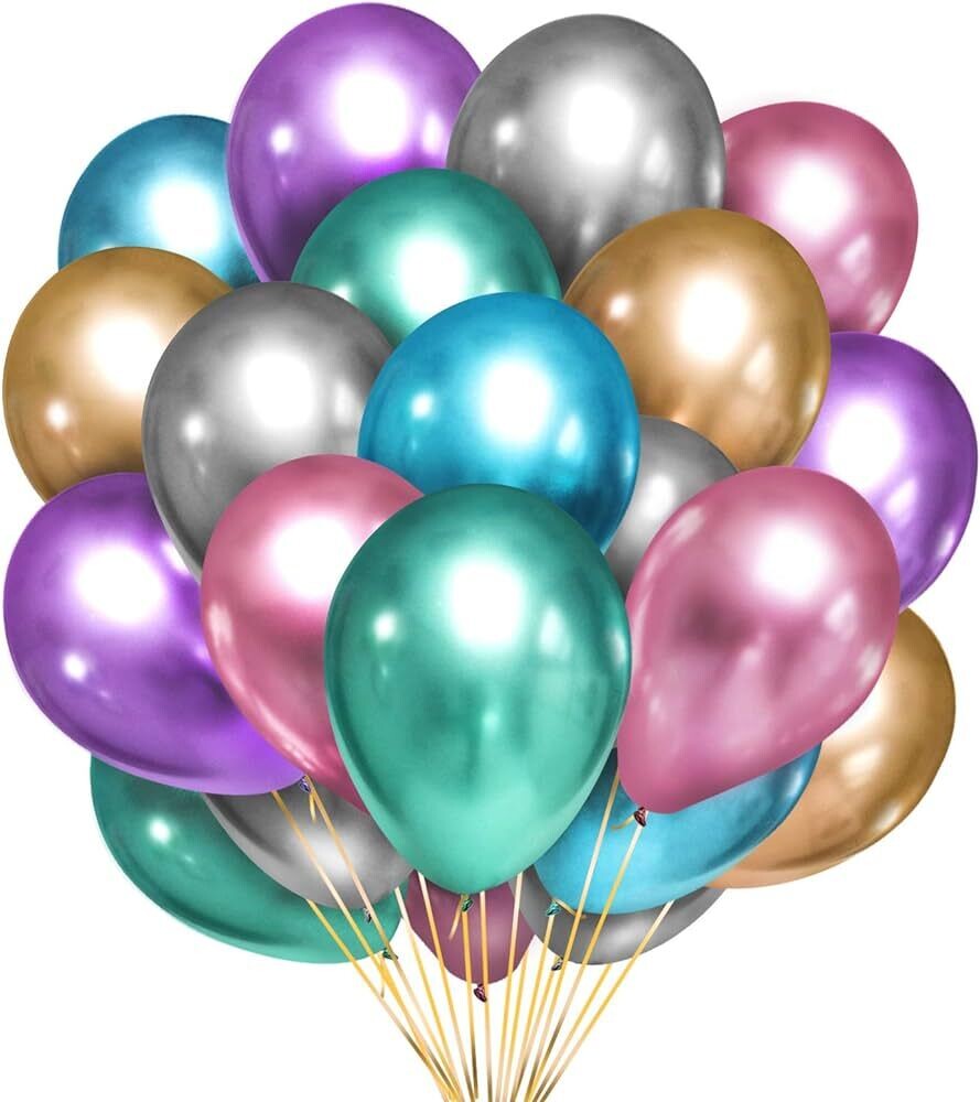 20pcs Metallic Plain Balloons - 5inch