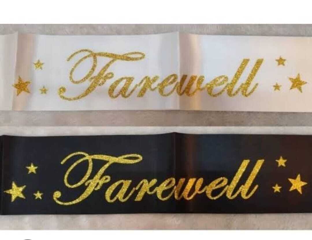 Farewell with Glitter Sash