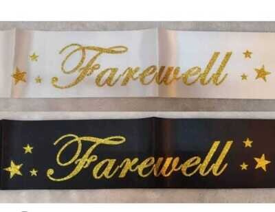 Farewell with Glitter Sash