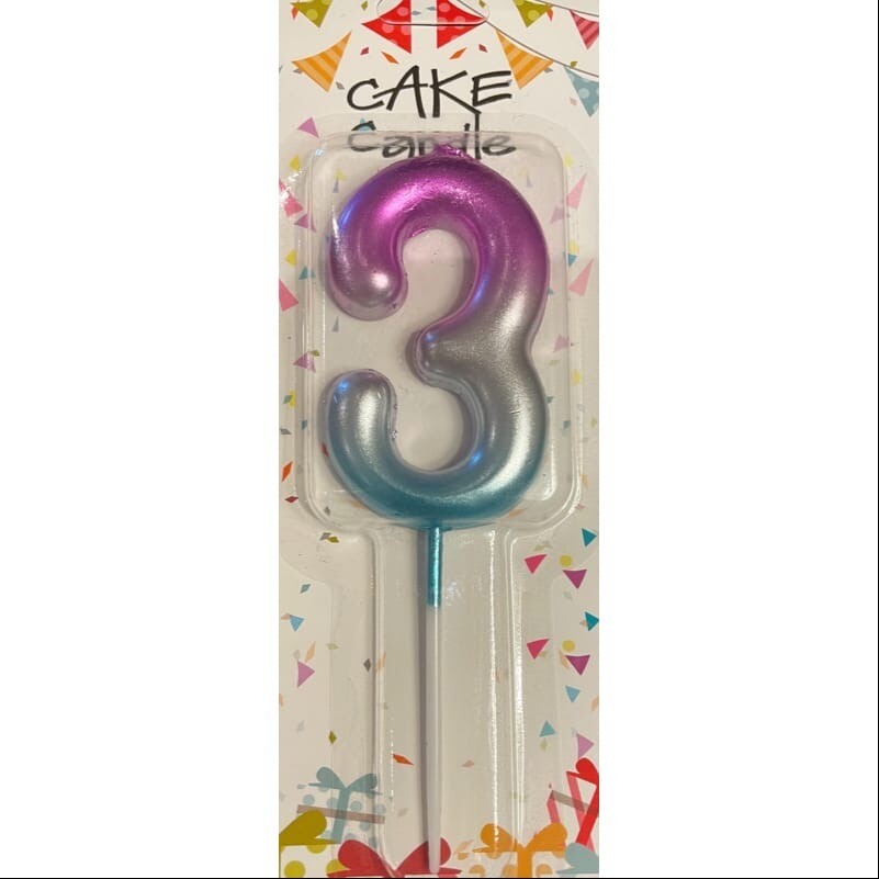 Multiple Colour Number Candles
