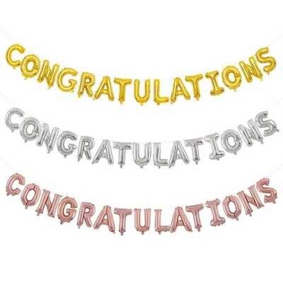 Congratulations Foil Balloon Banner