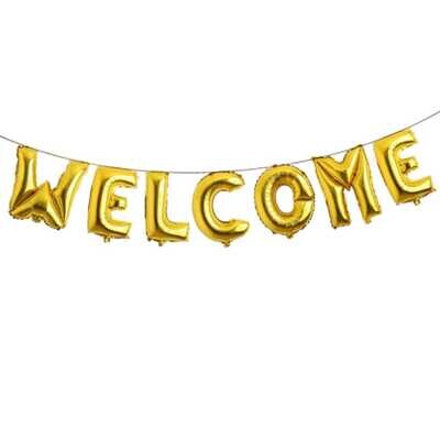 Welcome Foil Balloon Banner