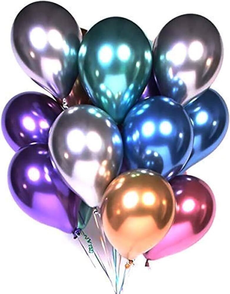 10pcs Metallic Plain Balloons - 12inch