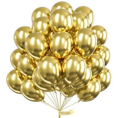 10pcs Metallic Plain Balloons - 12inch