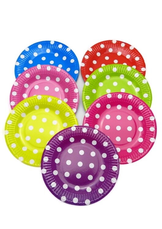 10pcs Small Dotted Plates