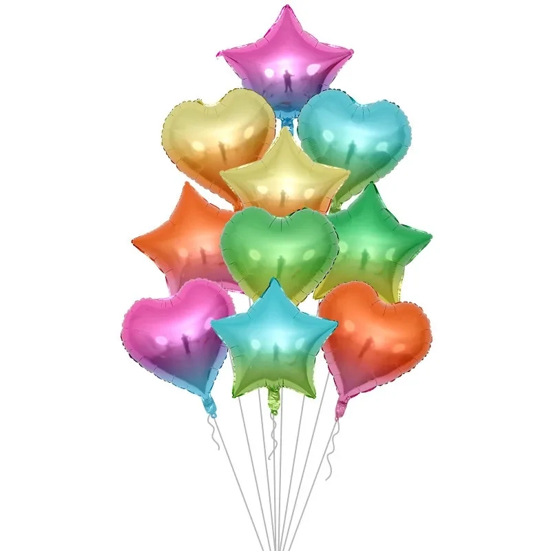 10pcs Balloon Set with foil heart &amp; star