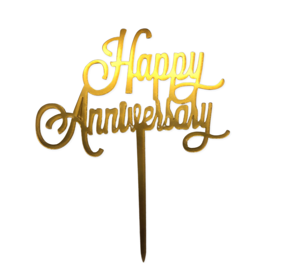 Acrylic Happy Anniversary Cake Toppers