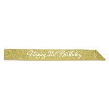 Happy 21st Shiny Sash - Glitter