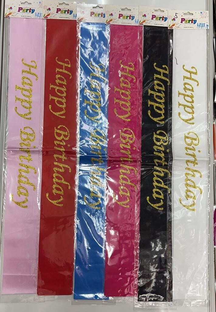 Happy Birthday Sash - Glitter