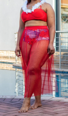 Swimming Costume - Red and Blue 2pcs