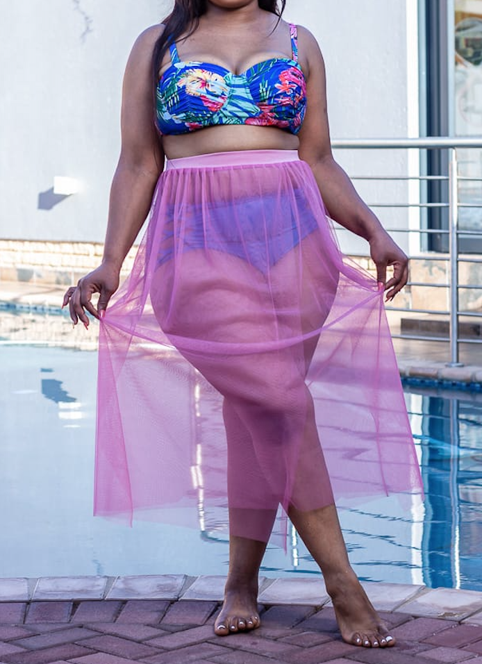 Swimming Costume - Blue and Purple 2pcs