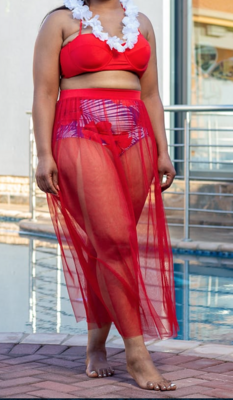 Swimming Costume - Red and Blue 2pcs