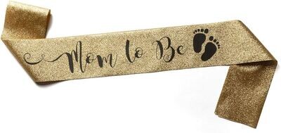 Mom to Be Sash - Glitter