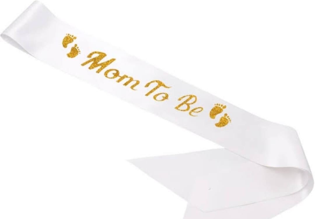 Baby Shower Sash with Glitter