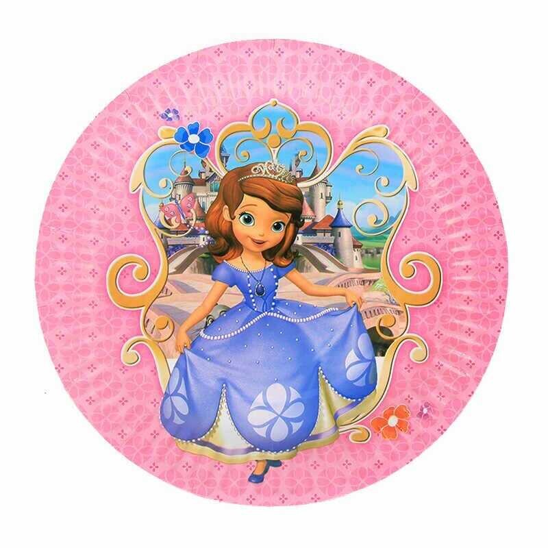 10pcs Cartoon Character Plain Plates