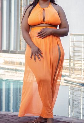 Swimming Costume - Orange 3pcs