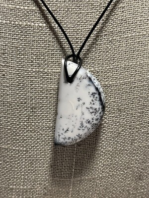 Bare Naked Dendritic Opal Half Moon Pendant, Jewelry for people who donâ€™t wear Jewelry!