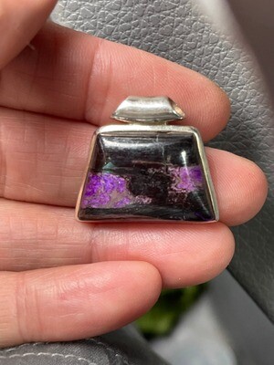 Sugilite and Richtorite set in Sterling Silver with Sleeve Bail