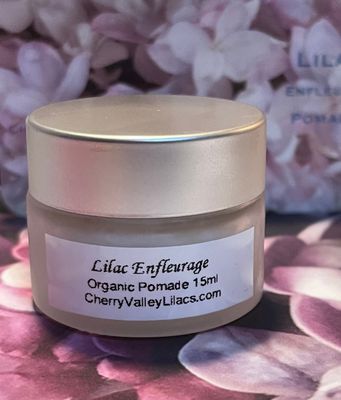 Lilac Enfleurage Pomade, Lilac Beauty Secret, Lightly Fragrant Moisturizing Balm, Lilac Organic Pomade Real Lilac Real Handmade Authentic Lilac Pomade, 15ml glass jar