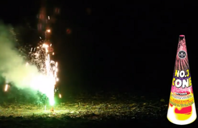 Firework-novelty:喷花[喜悦帽帽]No 3 cone