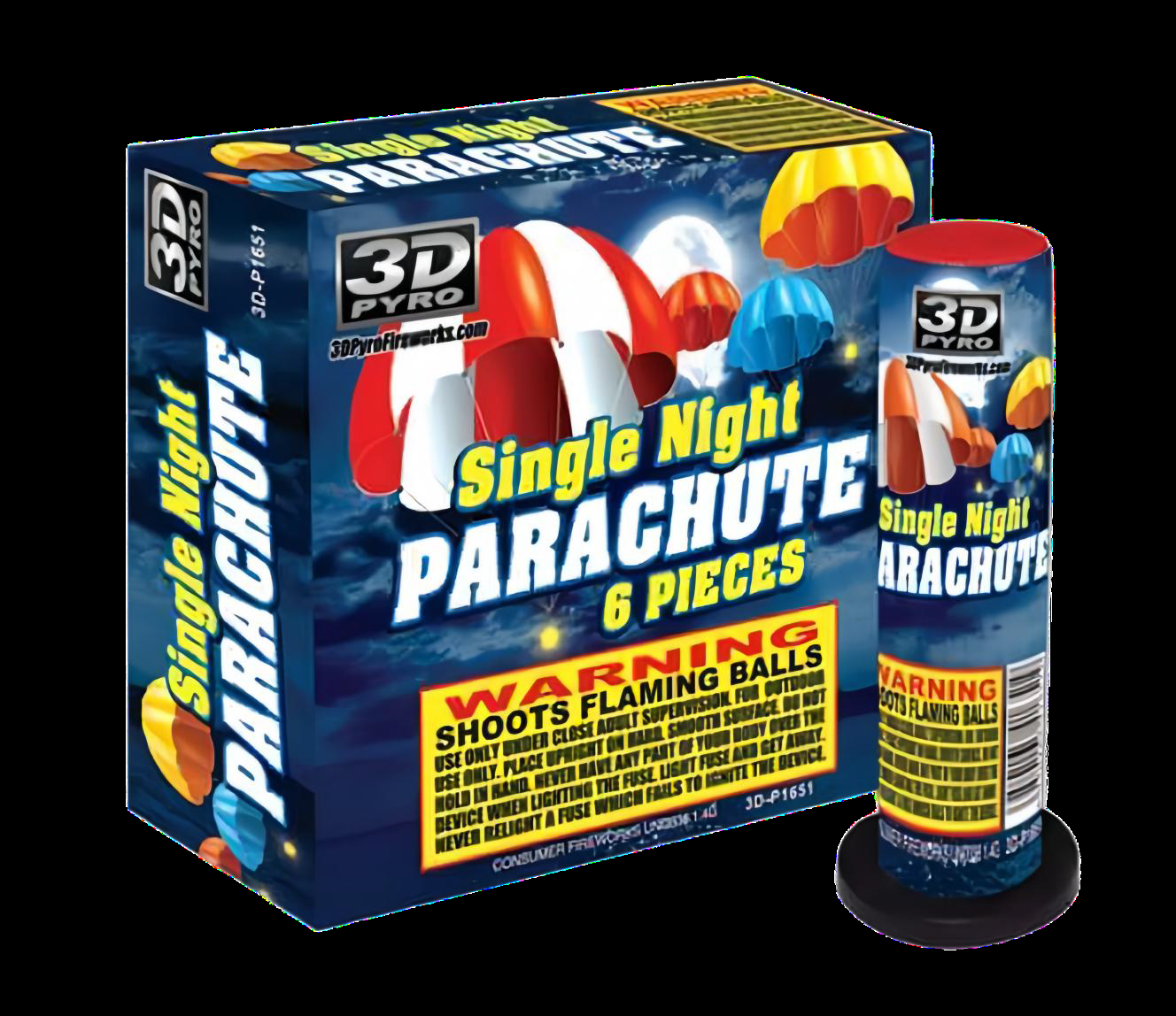 玩具烟⽕[深夜降落伞] Single night parachute box