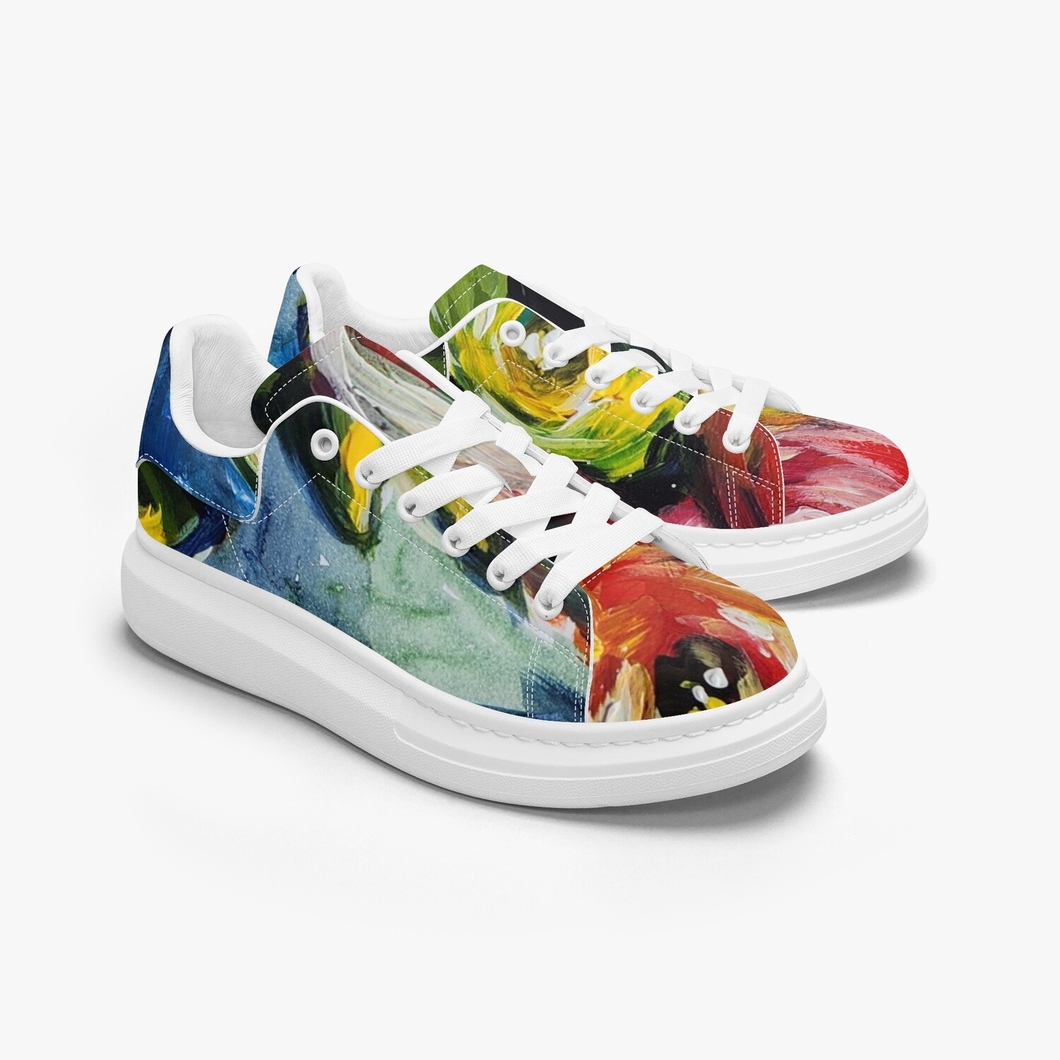 Leather Oversized Sneakers - Tongue Printable
