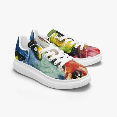 Leather Oversized Sneakers - Tongue Printable