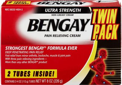 Ultra Strength Bengay Topical Back Pain Relief Twin 226 g